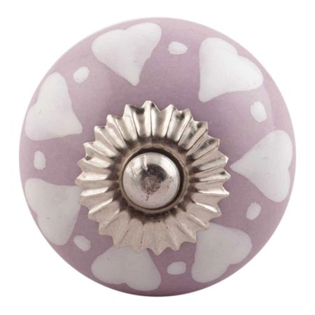 Light Purple Ceramic Floral Drawer Knobs